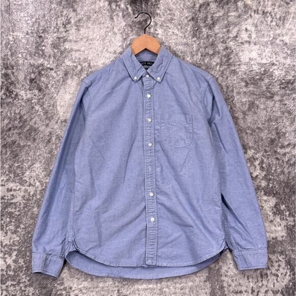 Alex Mill Shirt Medium Mens Made in USA Blue Oxford Cotton Work Utility - Picture 1 of 9